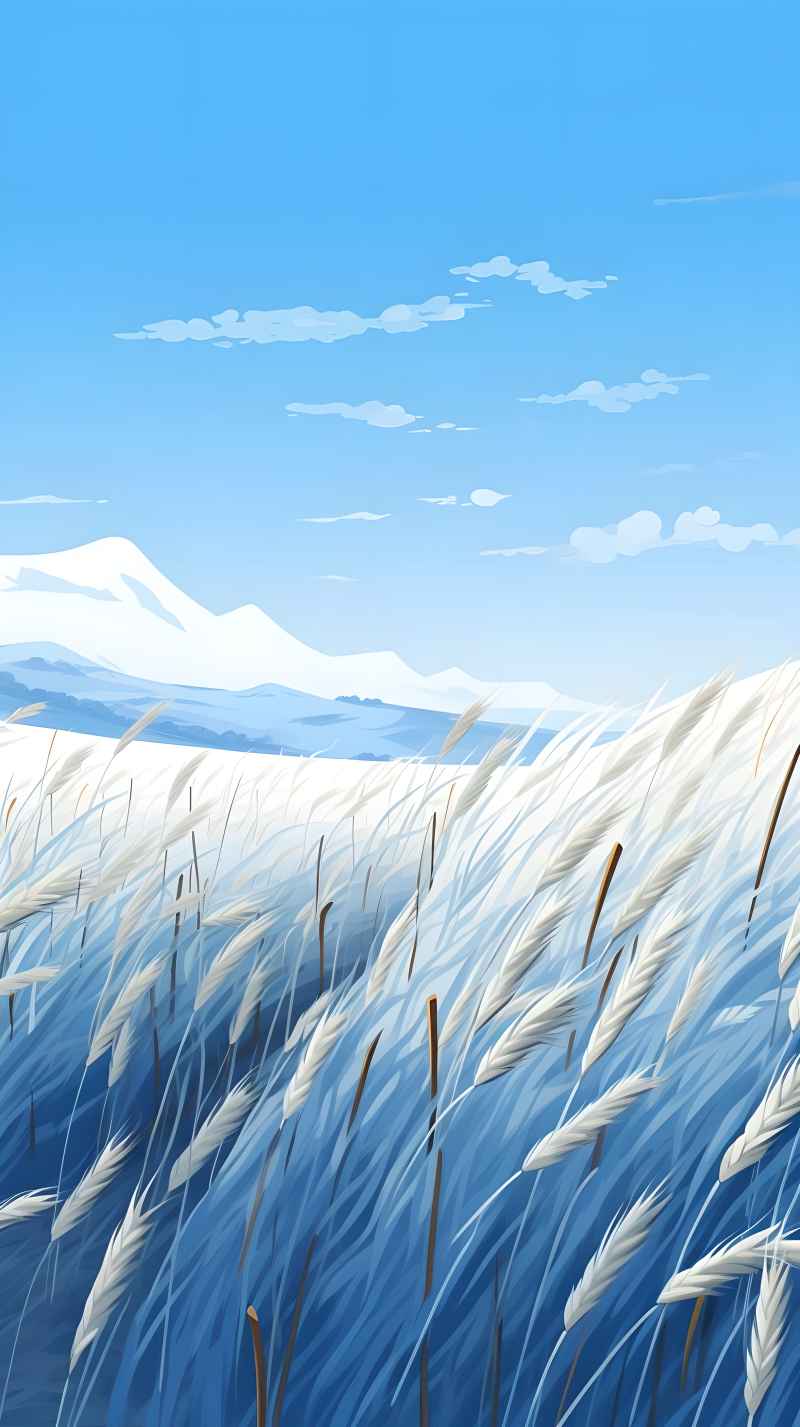 冬季唯美创意背景插画图 69