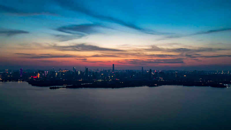 湖北武汉城市建设航拍摄影图 