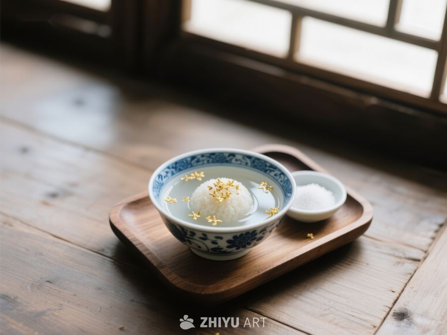 汤圆配桂花，传统美食静享 957