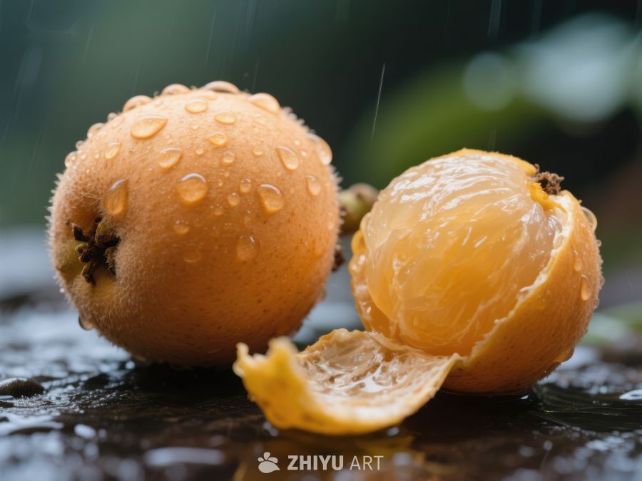 雨中新鲜枇杷，一整一剥 774