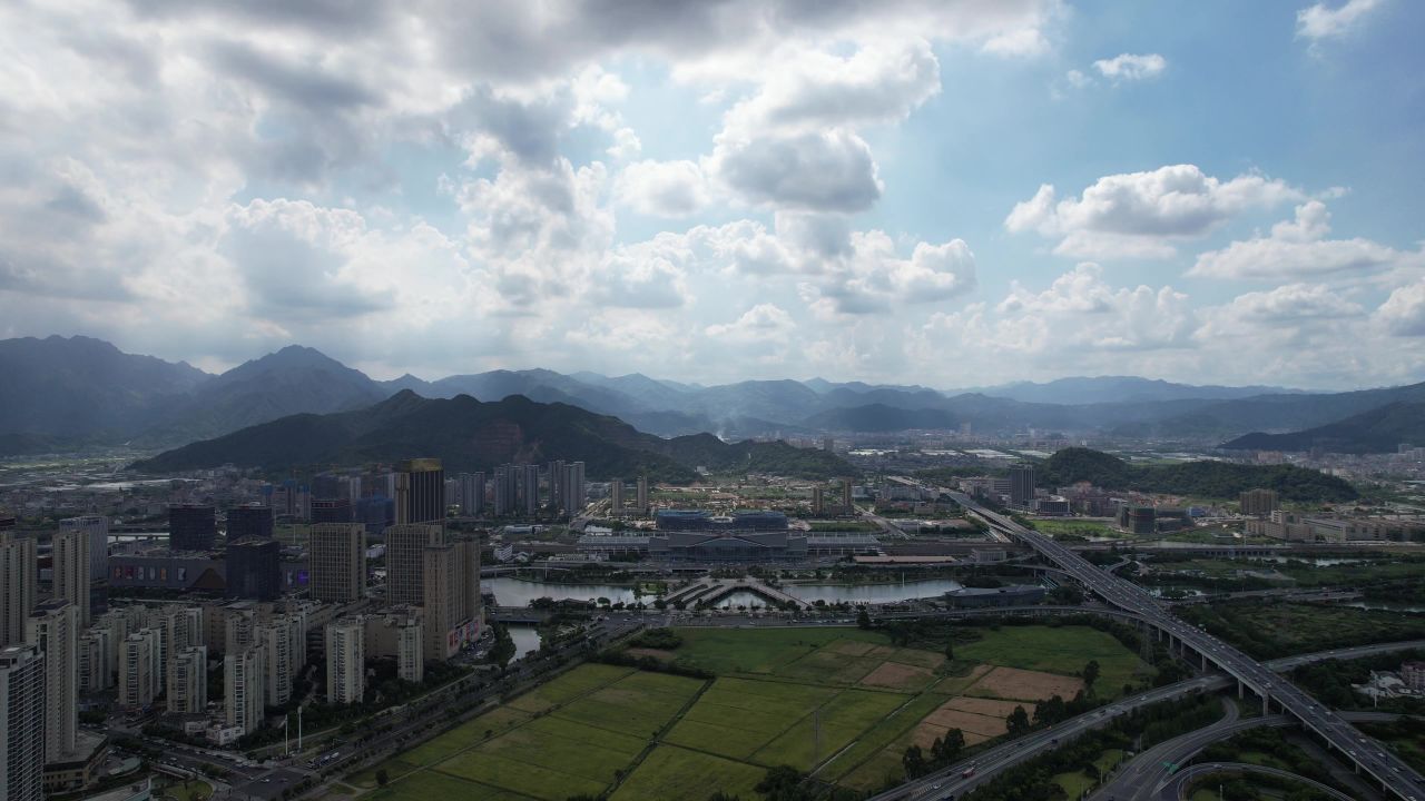 浙江温州城市风光航拍