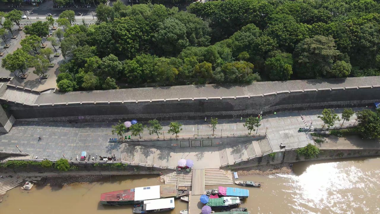  江西赣州江南宋朝4A景区航拍