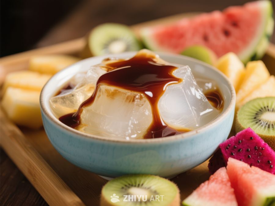 冰镇甜品配新鲜水果 36