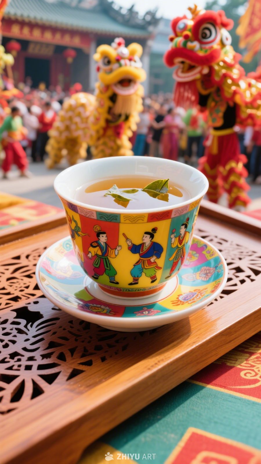 中式喝茶、潮汕茶、茶杯、喝茶 6