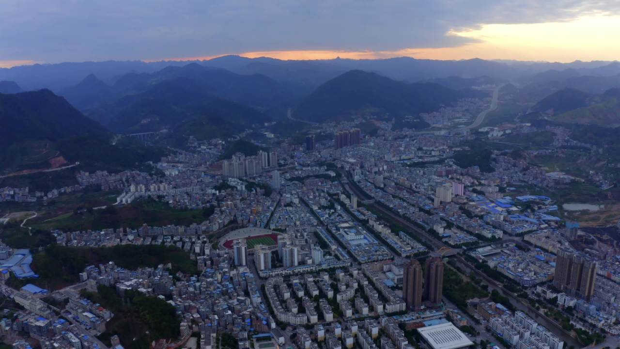 富宁县城日落-2