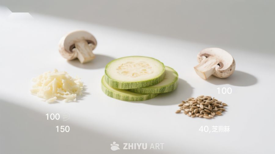 新鲜蔬菜与蘑菇的健康食材组合