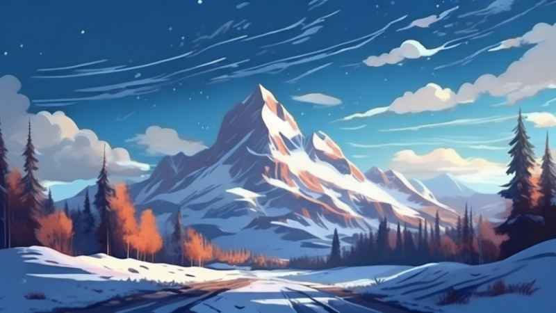 插画冬季背景图 18