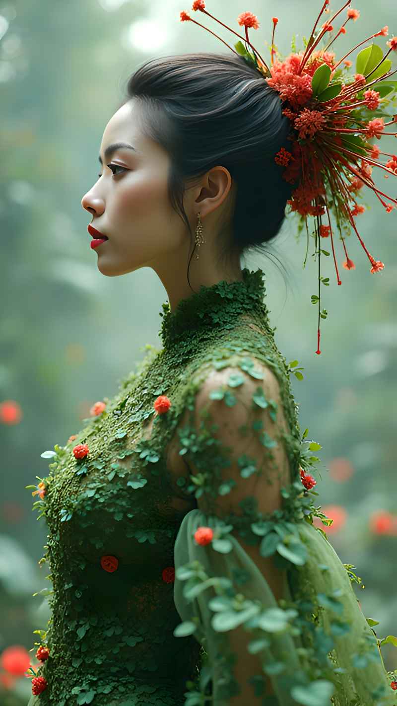 森林系列五颜六色古风艺术美女 121