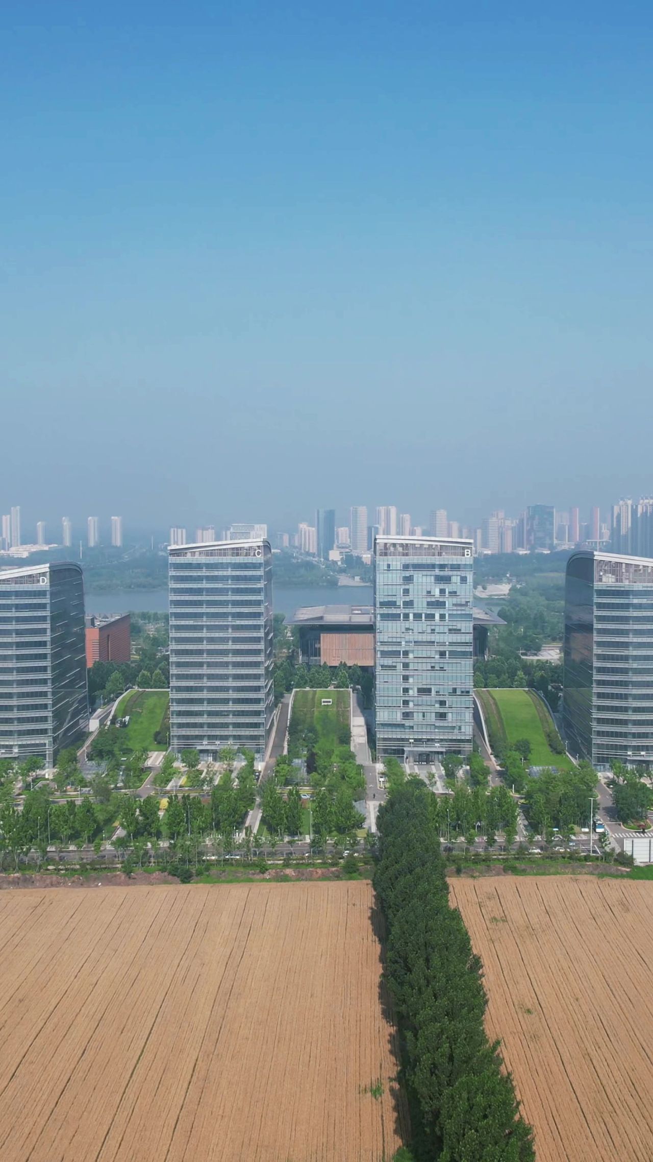 山东济宁新城建设竖屏航拍