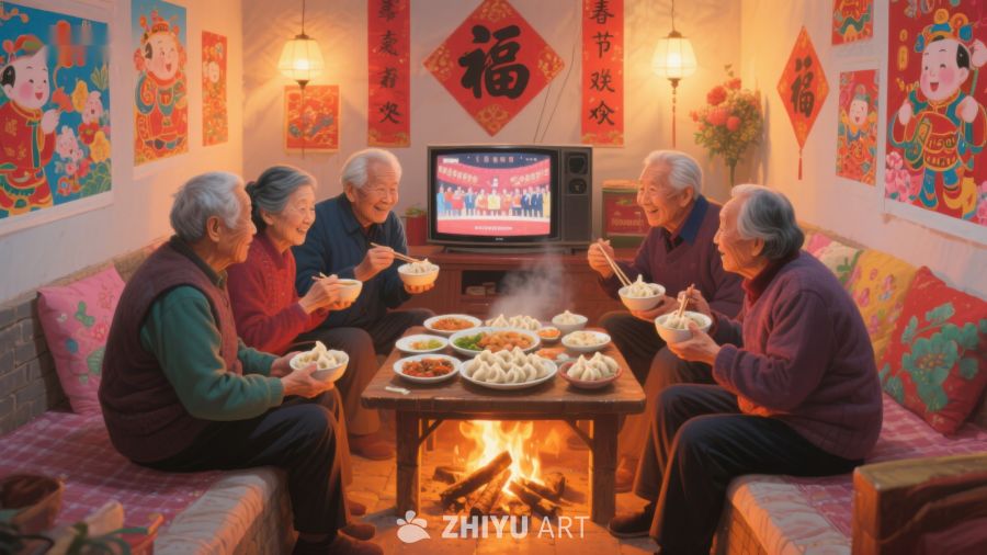 家庭围炉共庆传统节日 534