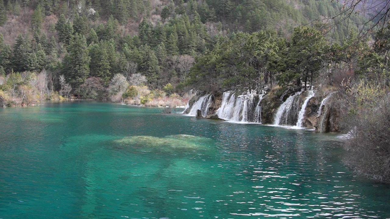九寨沟的水瀑布以及转经筒一组 6