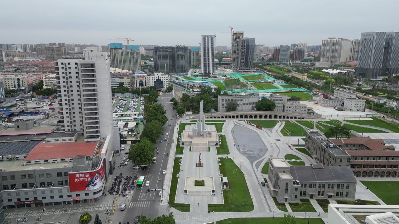  航拍石家庄正太广场