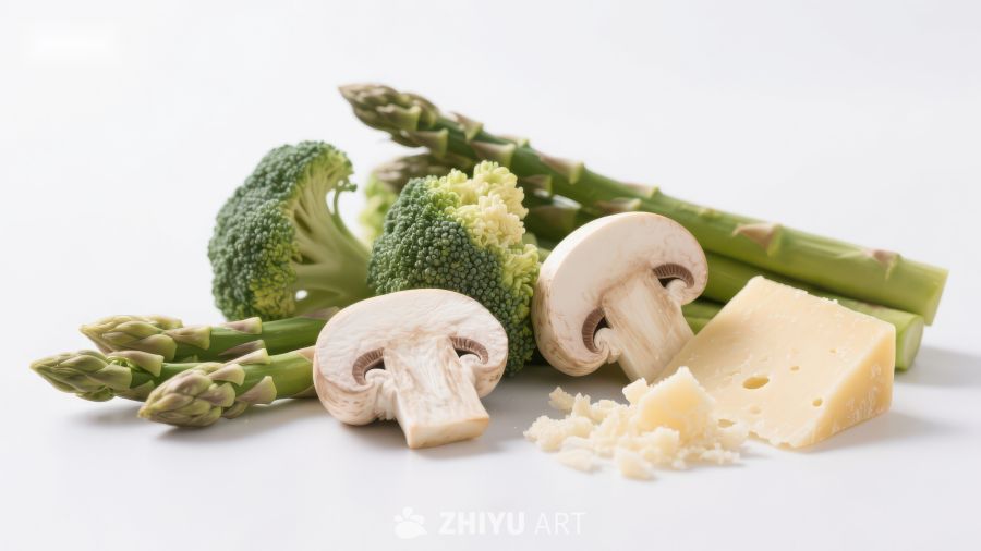 新鲜蔬菜与奶酪组合