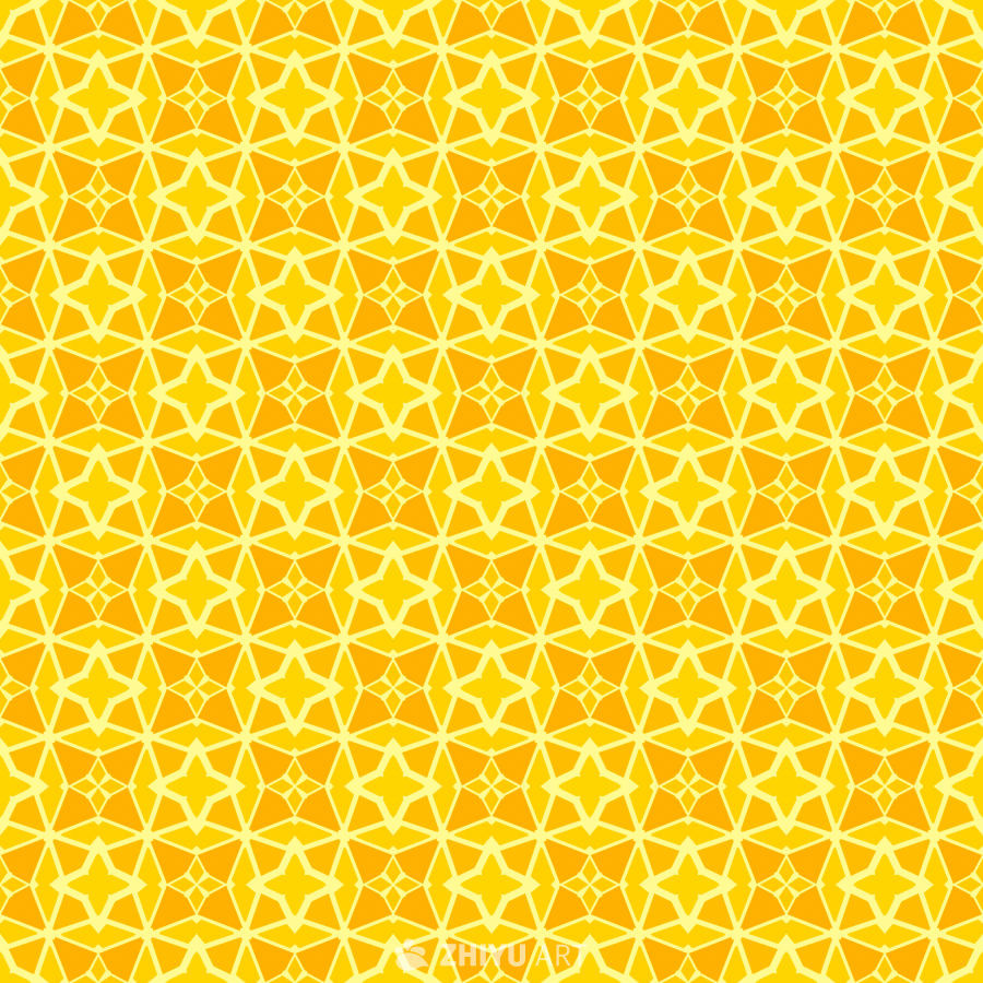 黄色几何无缝四方连续图案设计 19