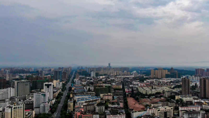 江西吉安城市风光旅游景区航拍图