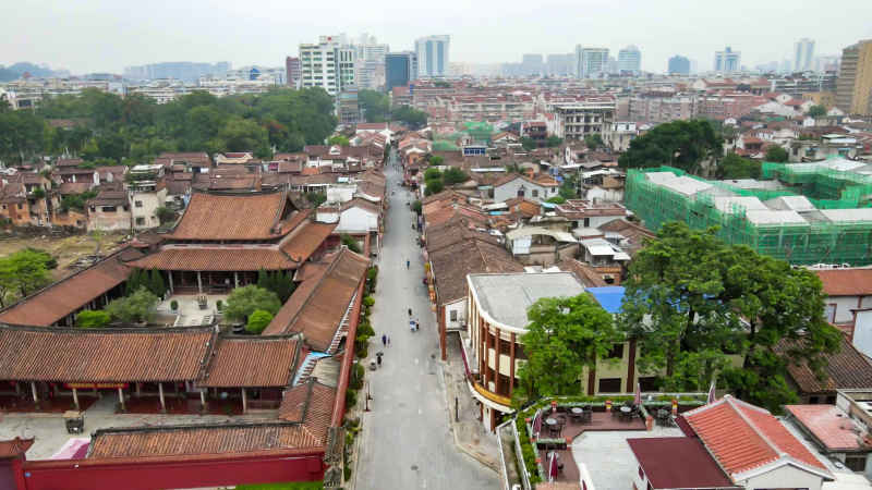 福建漳州城市风光航拍图 