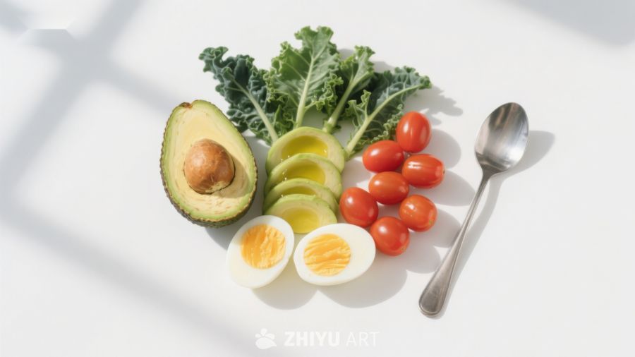 健康食材组合摆拍