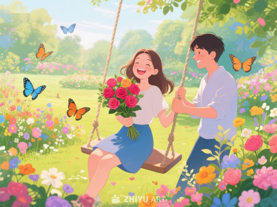 花海秋千上的浪漫时光 317