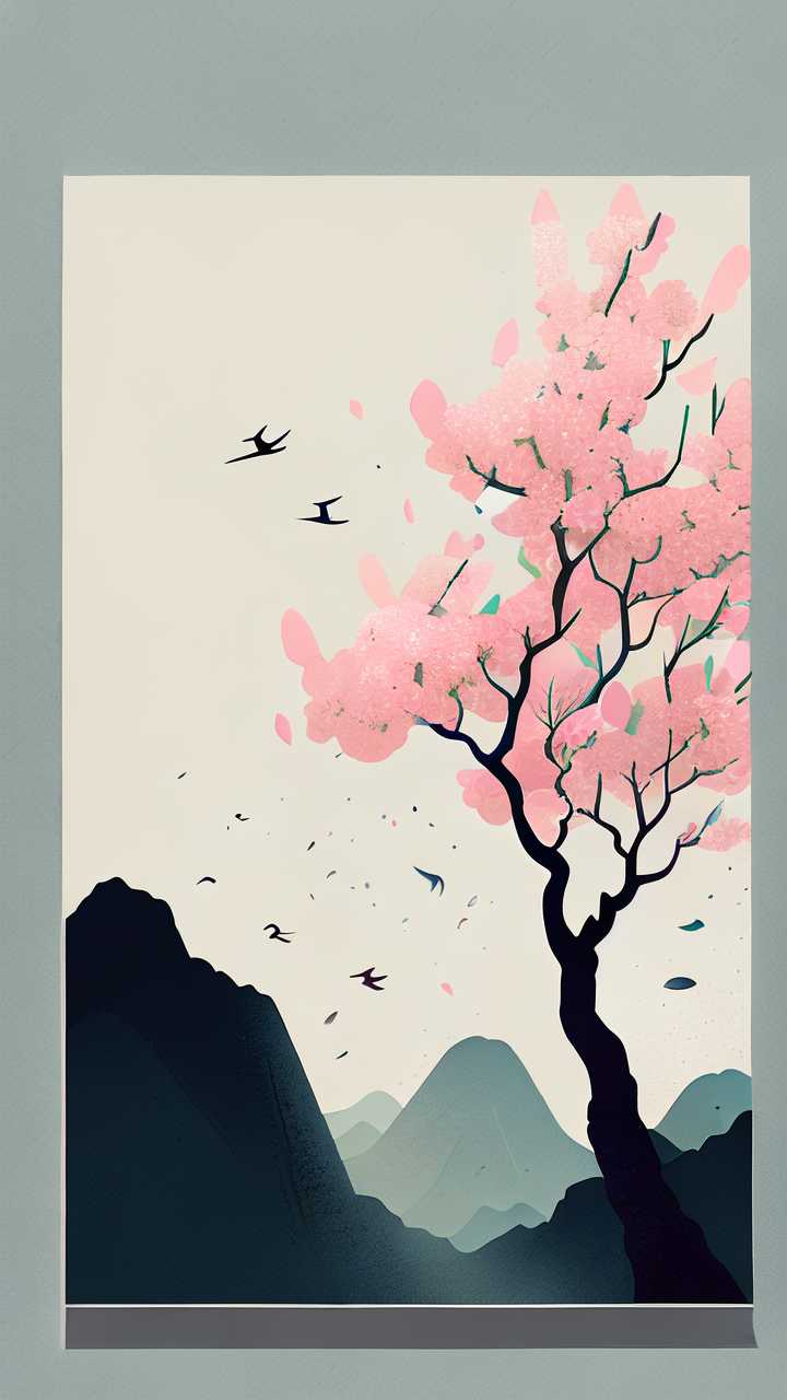 春季插画简约风格