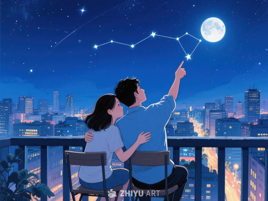 夜空下情侣共赏星座 1049