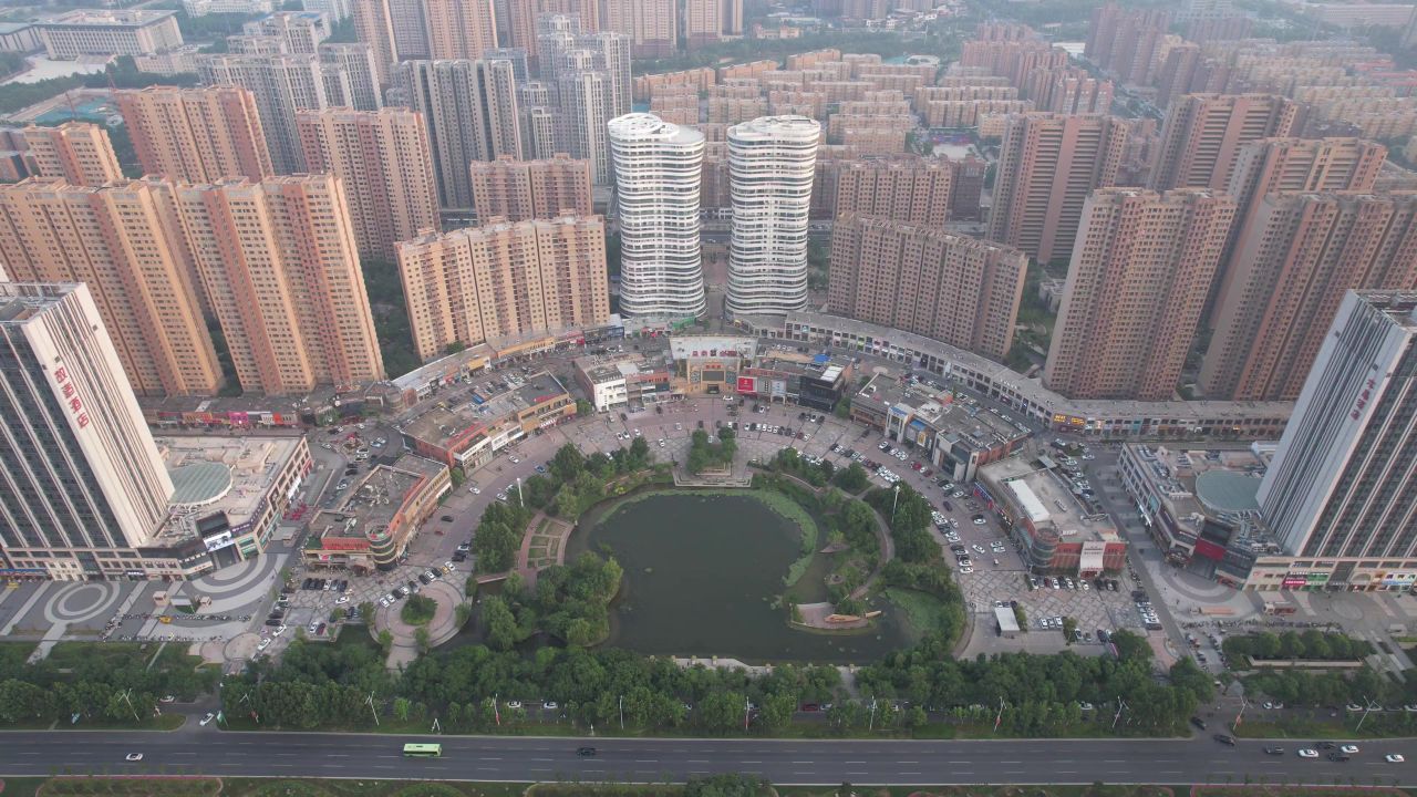 河南新乡城市风光航拍