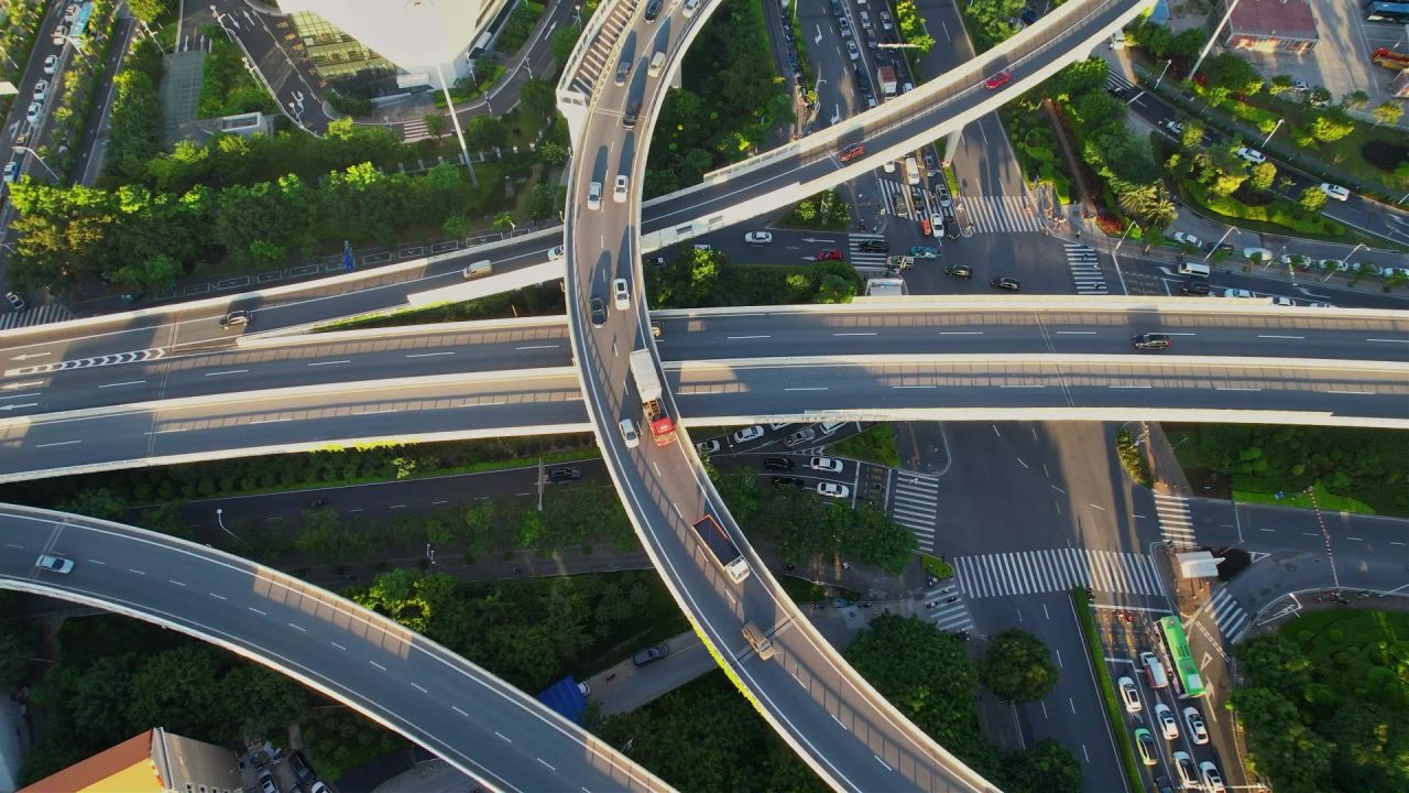 厦门航拍集美立交桥景观