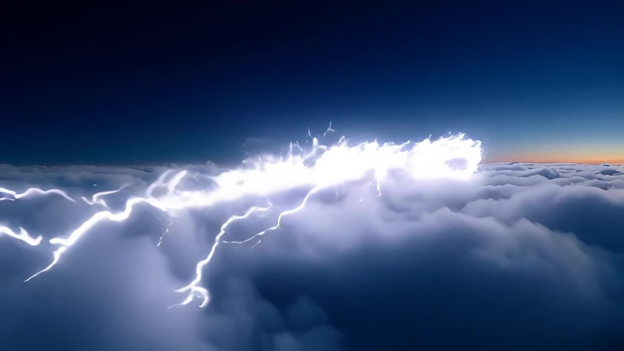 夜幕降临，天空布满了厚厚的云层。从地面上望去，相机