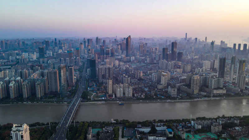 湖北武汉城市建设航拍摄影图 