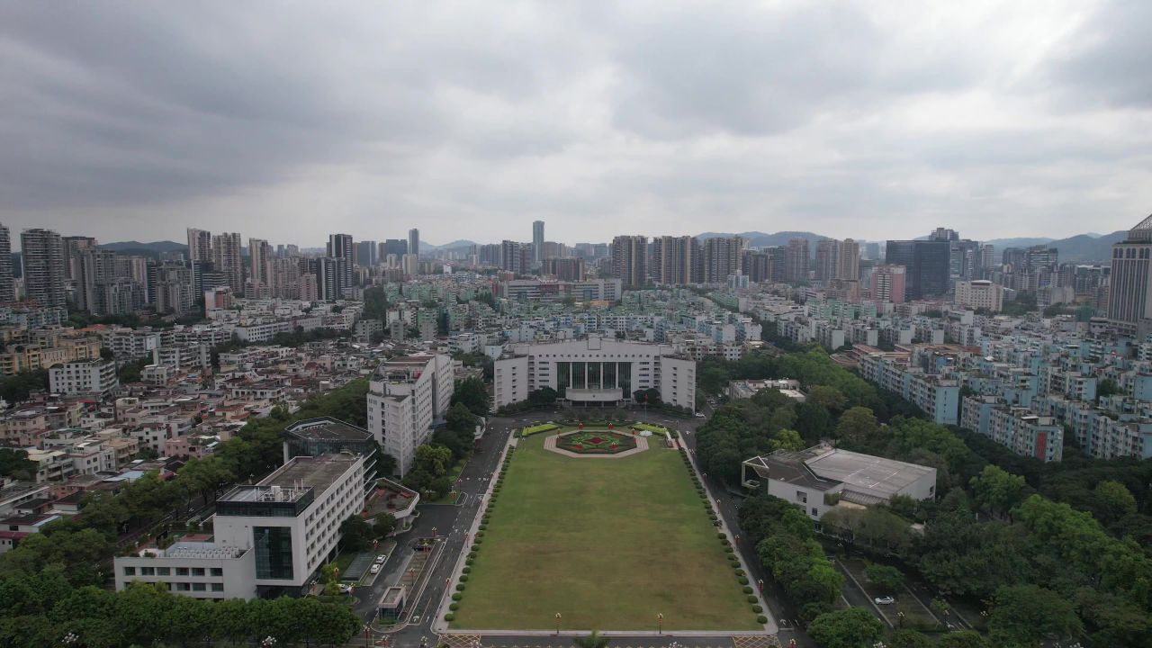  广东中山市政府航拍