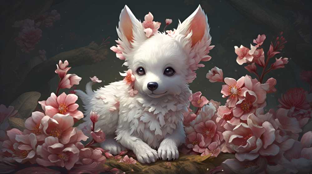 可爱萌宠狗小花花