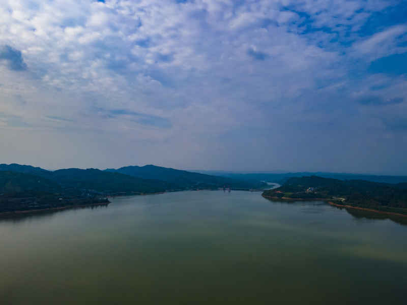 湖南清江河风景区航拍摄影图