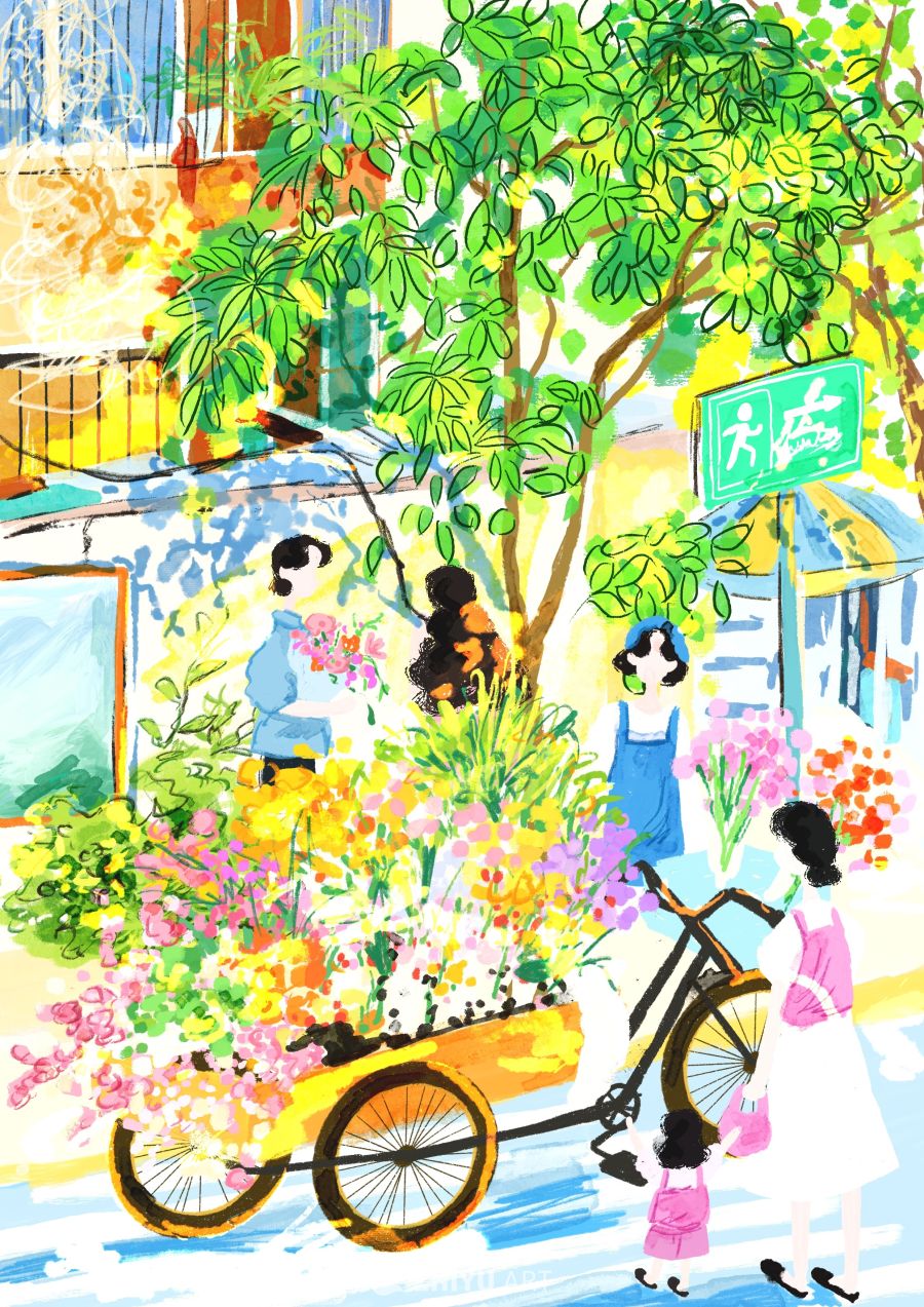 原创治愈插画作品素材四季节气节日自然 9