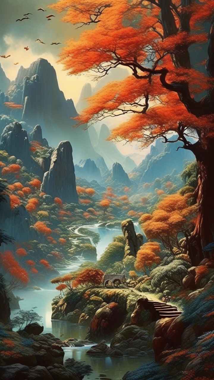 人惊叹的山水画插画 11