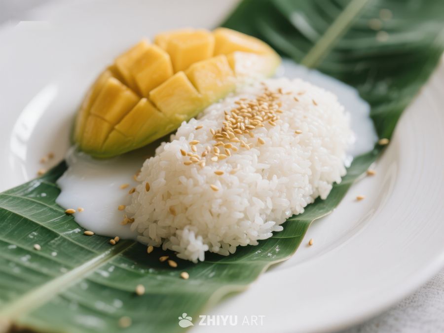 芒果糯米饭，传统美食 355