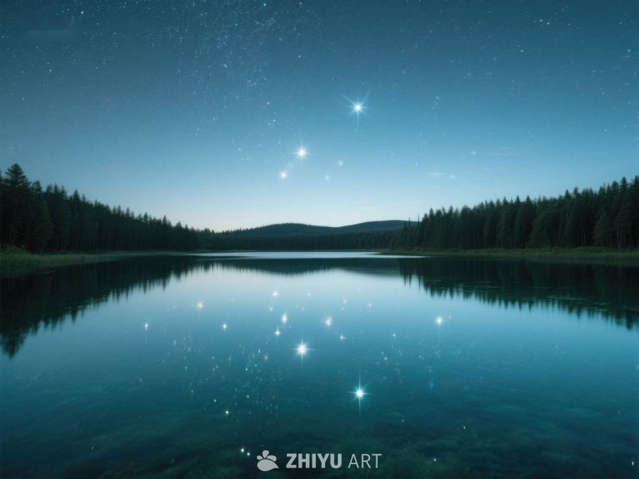 夜空星辰映湖面 410