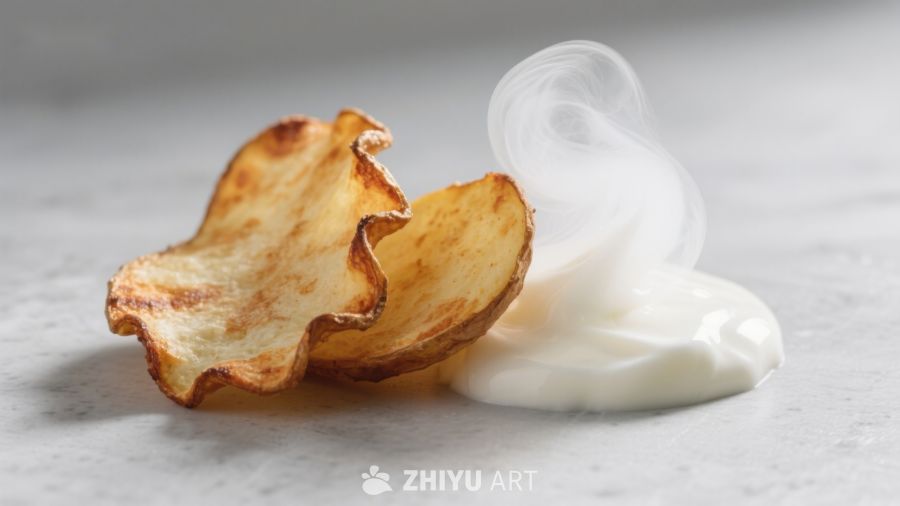 薯片与酸奶油的美味组合