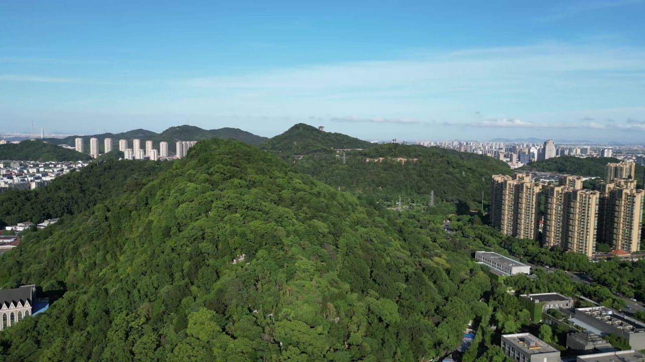 航拍台州白云飞瀑公园
