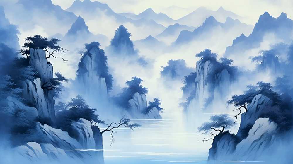 山水画每一幅都是艺术