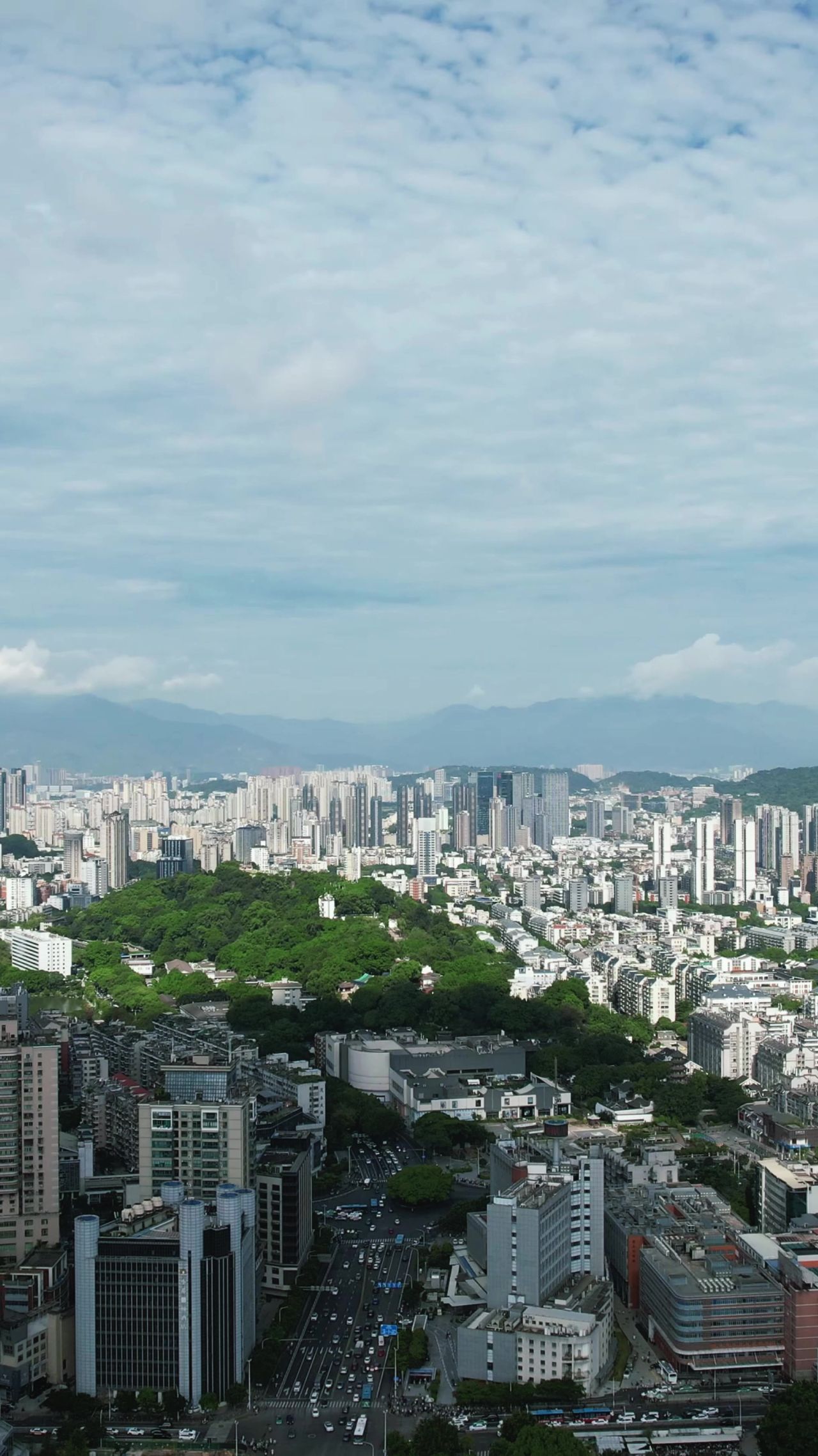 福建福州城市风光竖屏航拍 