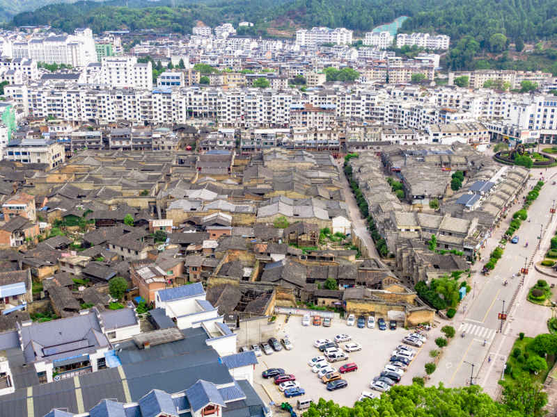 福建泰宁古城航拍摄影图