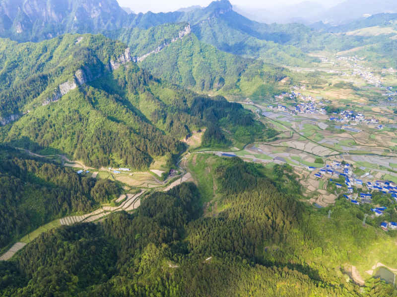 湖南张家界天门山5A景区航拍摄影图 