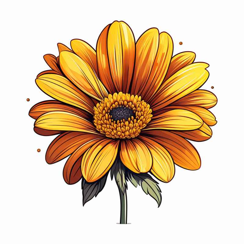 春季金盏菊扁平插画 6