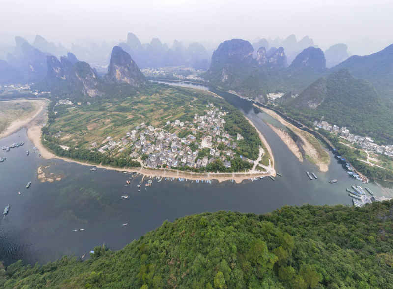广西桂林丽江湾全景图