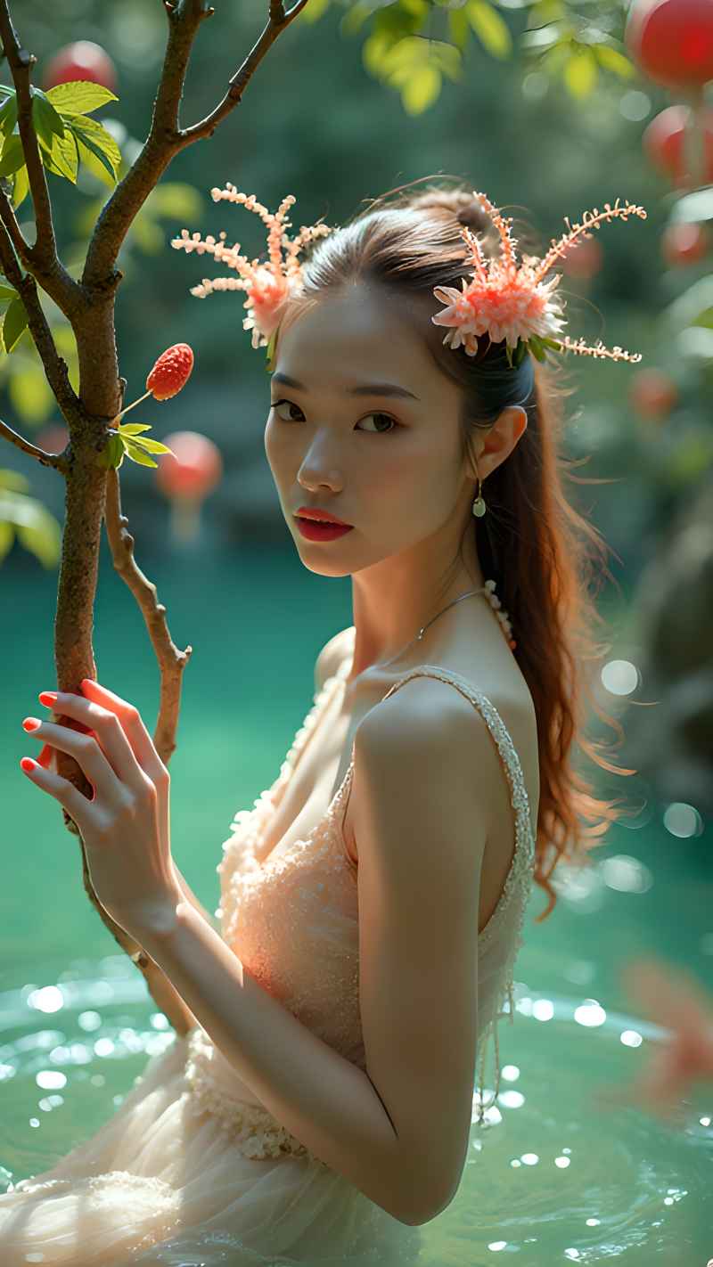 森林系列五颜六色古风艺术美女 123