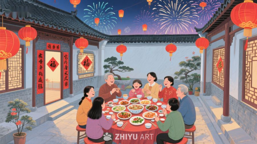 家庭团圆，共庆佳节 520