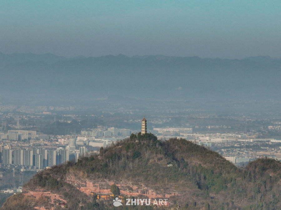 浙江台州天台县国清寺航拍全景 11