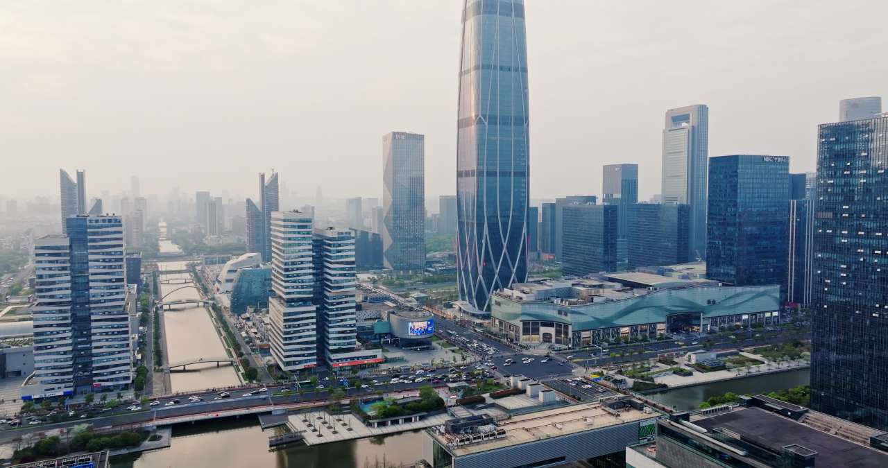 宁波城市建筑风光航拍 9
