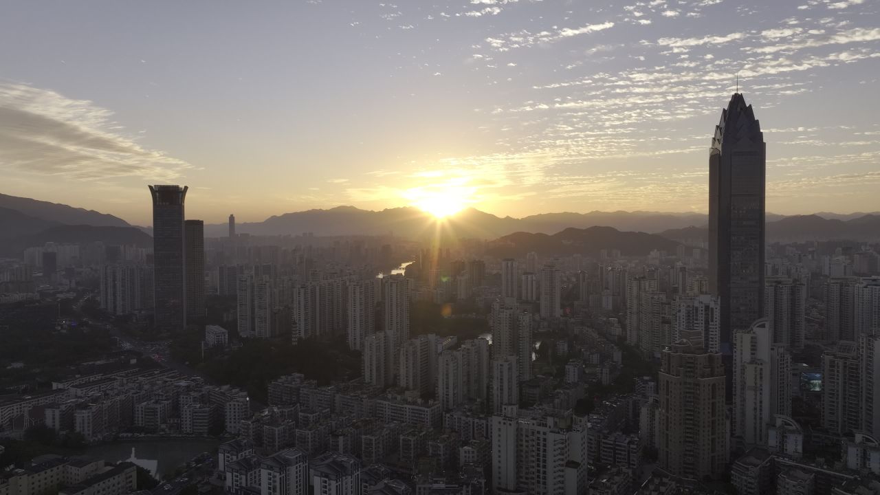 温州城市晚霞和夜景 3