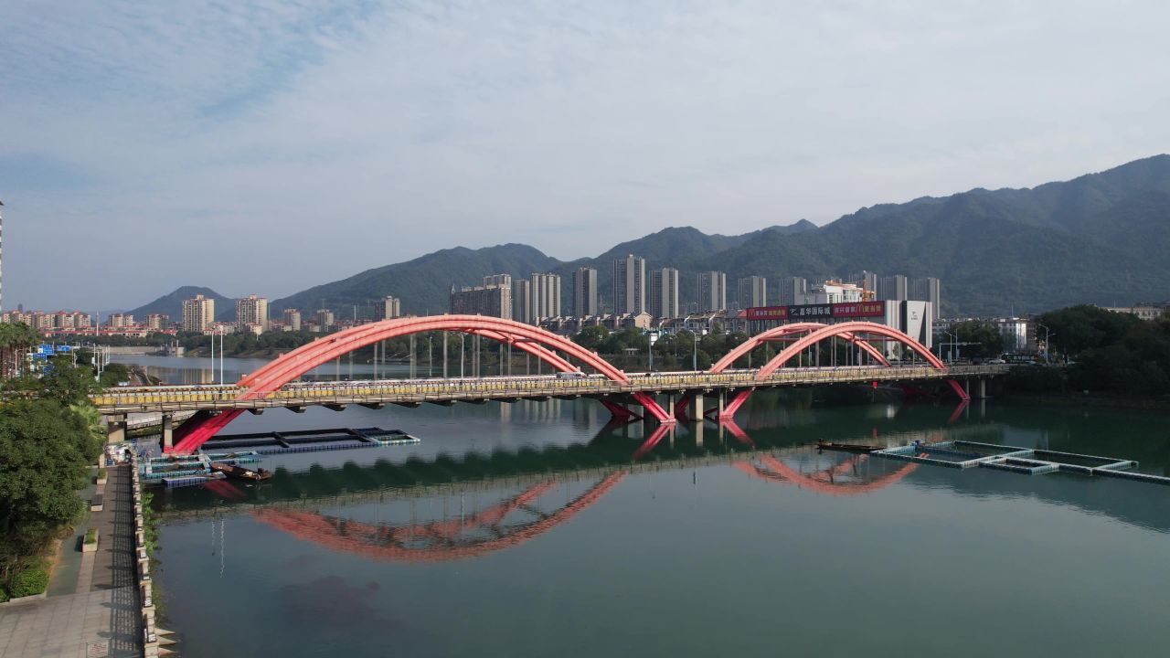 湖南郴州资兴大桥航拍