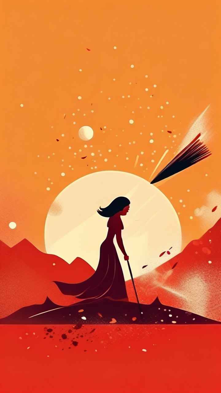 春节新春扫尘简约插画背景 52